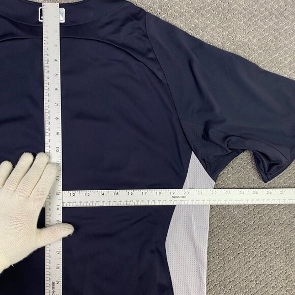 New York Yankees Baseball Jersey Men's Medium Majestic Cool Base Authentic Black - Picture 12 of 14